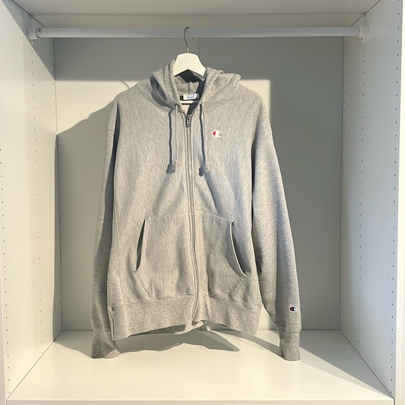 Champion reverse weave grey hoddie - Picture 1 of 2